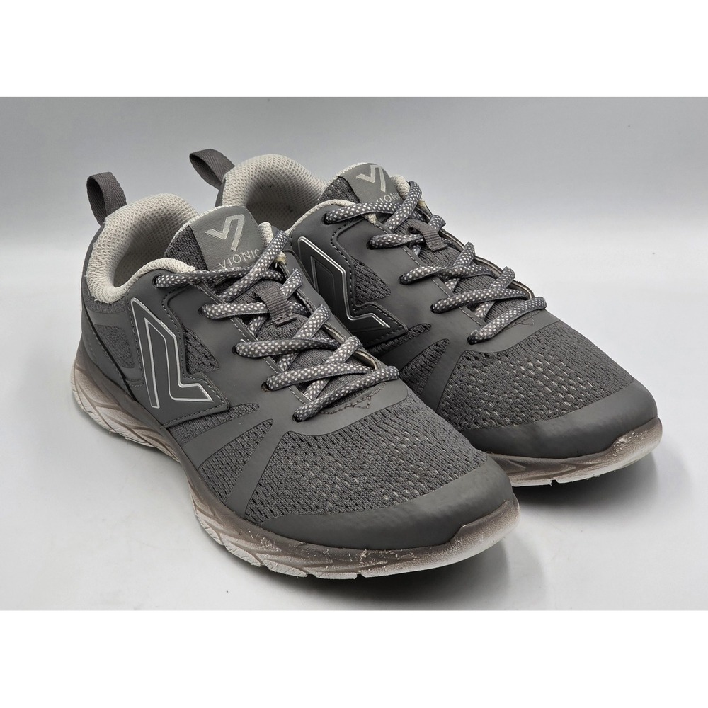 Vionic Miles Shoes Womens Size 8 Gray Walking Sneakers Athletic Comfort